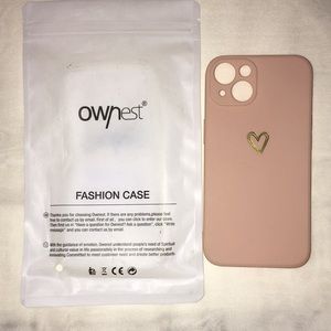 Ownest Case for iPhone 13 Pink Gold Heart